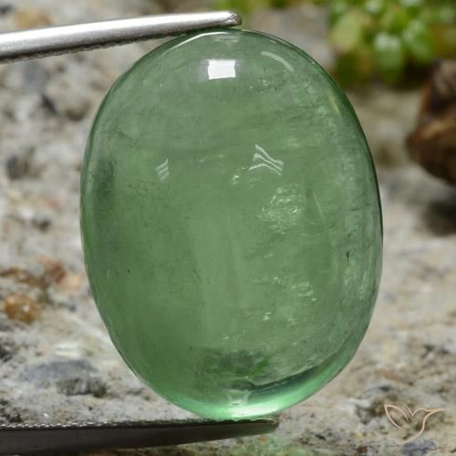 32.31ct Natürlicher hellgrün Fluorit, Oval, Transparent