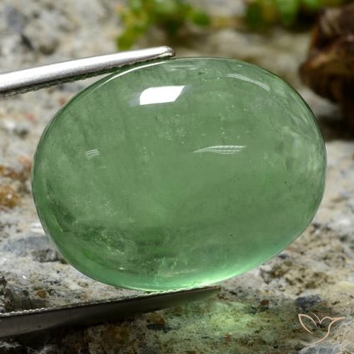 9,17 ctw natürlicher hellgrün Fluorit, Oval, Transparent