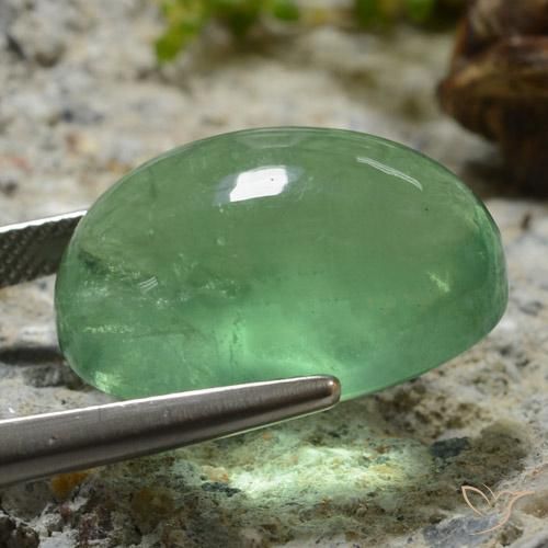 9,17 ctw natürlicher hellgrün Fluorit, Oval, Transparent