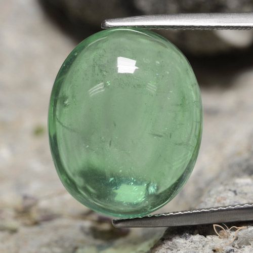 21.66ct Natürlicher Mittelgrün Fluorit, Oval, Transparent