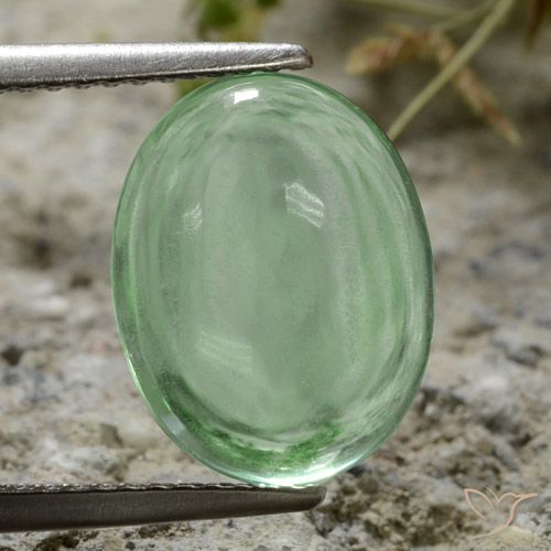 4.50ct Natürlicher hellgrün Fluorit, Oval, Transparent