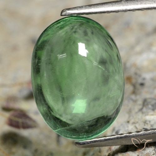 5.16ct Natürlicher hellgrün Fluorit, Oval, Transparent