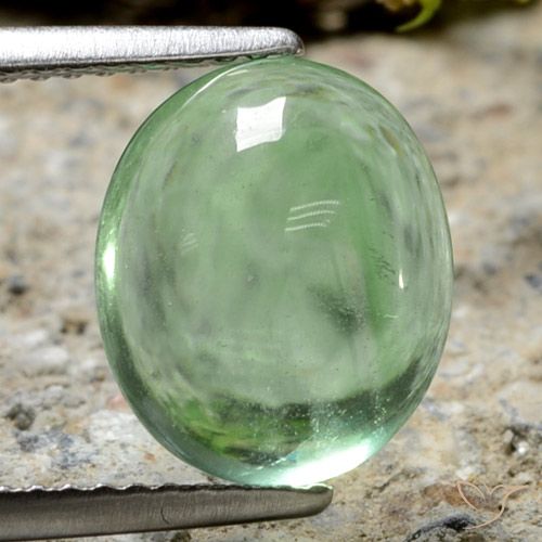 4,62 ctw natürlicher grüner Fluorit, Oval Schliff, Transparent