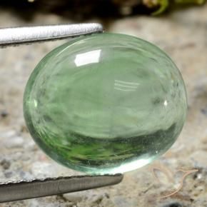4,62 ctw natürlicher grüner Fluorit, Oval Schliff, Transparent