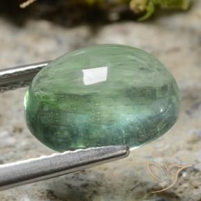 4,62 ctw natürlicher grüner Fluorit, Oval Schliff, Transparent