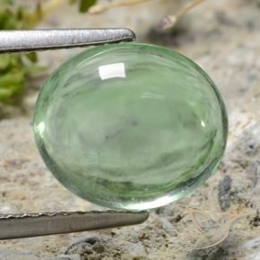 9,17 ctw natürlicher Erdiges Grün Fluorit, Oval, Transparent
