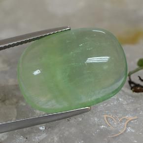9,17 ctw natürlicher Erdiges Grün Fluorit, Kissen, Transparent