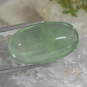 9,17 ctw natürlicher Warmes Grün Fluorit, Oval, Transparent