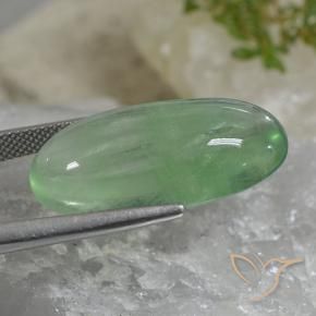 9,17 ctw natürlicher Warmes Grün Fluorit, Oval, Transparent