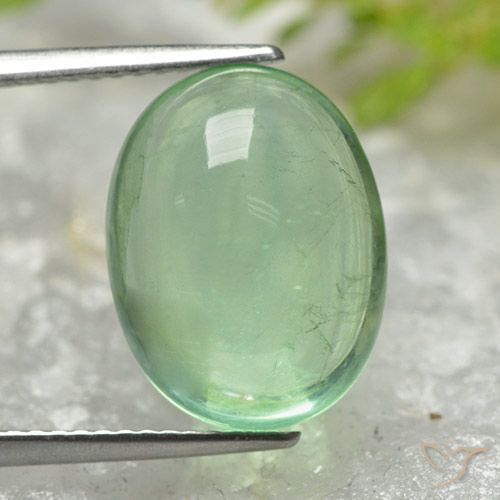 9,17 ctw natürlicher hellgrün Fluorit, Oval, Transparent