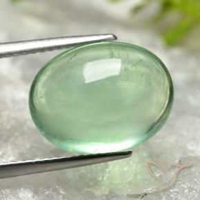 9,17 ctw natürlicher hellgrün Fluorit, Oval, Transparent