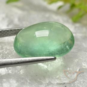 9,17 ctw natürlicher hellgrün Fluorit, Oval, Transparent
