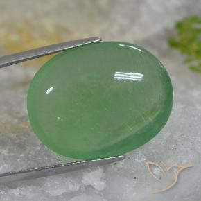 9,17 ctw natürlicher Erdiges Grün Fluorit, Oval, Lichtdurchlässig