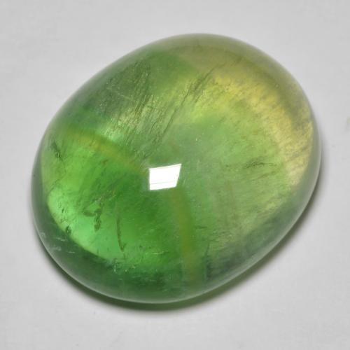 9,17 ctw natürlicher Waldgrün Fluorit, Oval Schliff, Transparent