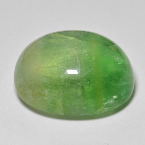 9,17 ctw natürlicher Waldgrün Fluorit, Oval Schliff, Transparent