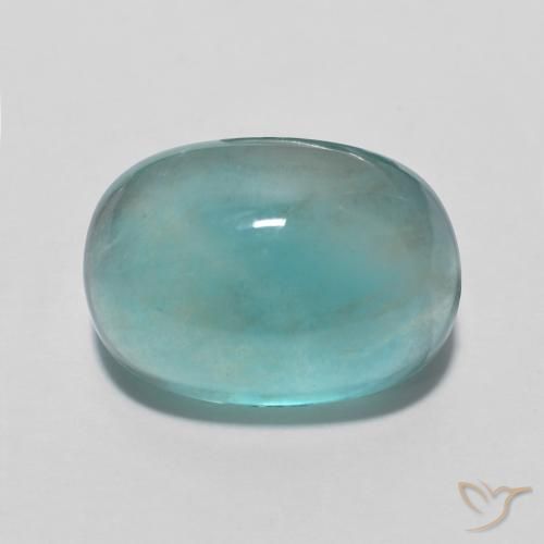 7.80ct Natürlicher Bläulich-grün Fluorit, Oval, Transparent