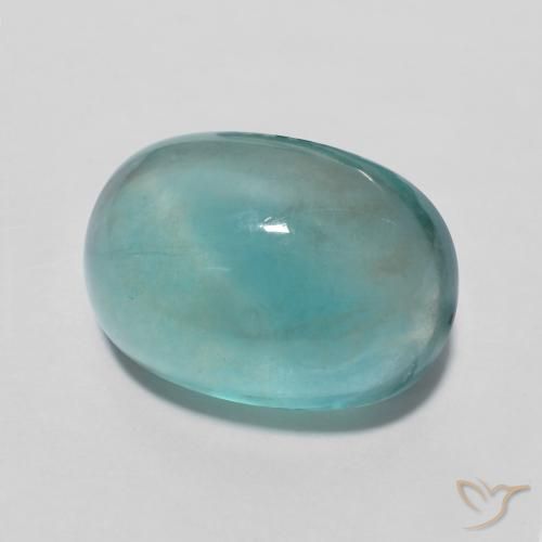 9,17 ctw natürlicher Bläulich-grün Fluorit, Oval, Transparent