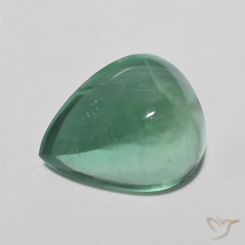 9.31ct Natürlicher Helles kühles Grün Fluorit, Birnenform, Transparent