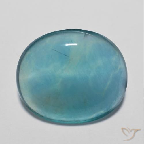 17.09ct Natürlicher tiefblau-grün Fluorit, Oval, Transparent