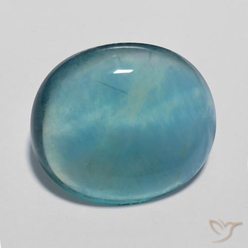 9,17 ctw natürlicher tiefblau-grün Fluorit, Oval, Transparent