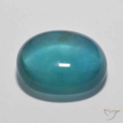 9,17 ctw natürlicher tiefblau-grün Fluorit, Oval, Transparent