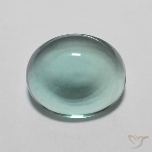 8.25ct Natürlicher Sehr helles Blaugrün Fluorit, Oval, Transparent