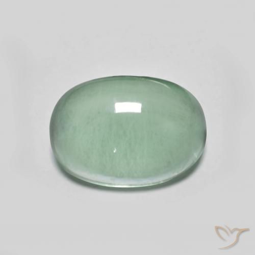 3.63ct Natürlicher Bläulich-grün Fluorit, Oval, Transparent