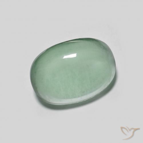 9,17 ctw natürlicher Bläulich-grün Fluorit, Oval, Transparent