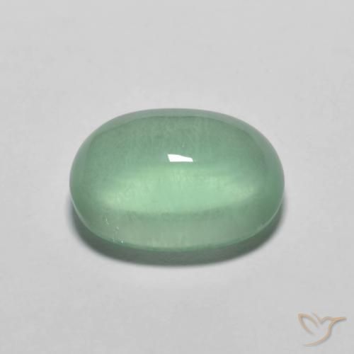 9,17 ctw natürlicher Bläulich-grün Fluorit, Oval, Transparent