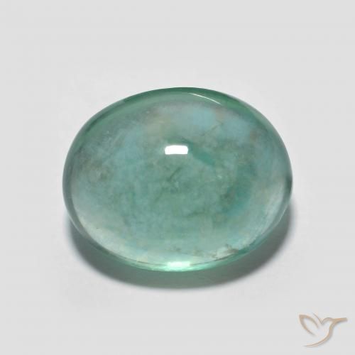 7.08ct Natürlicher hellblau-grün Fluorit, Oval, Transparent