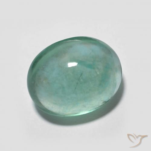 9,17 ctw natürlicher hellblau-grün Fluorit, Oval, Transparent