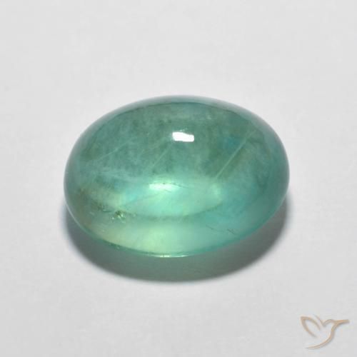 9,17 ctw natürlicher hellblau-grün Fluorit, Oval, Transparent