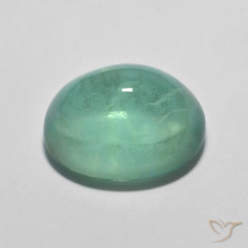 9,17 ctw natürlicher Blau-grün Fluorit, Oval, Transparent