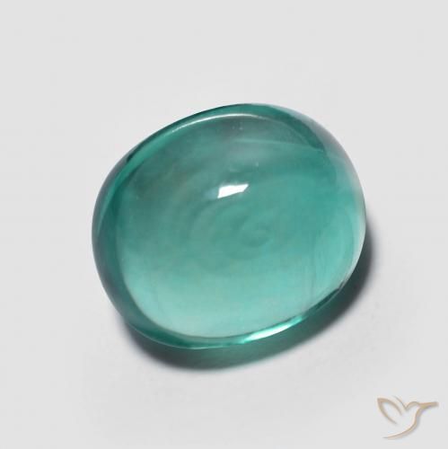 9,17 ctw natürlicher grünlich-blau Fluorit, Oval, Transparent