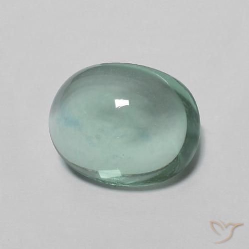 9,17 ctw natürlicher Bläulich-grün Fluorit, Oval, Transparent