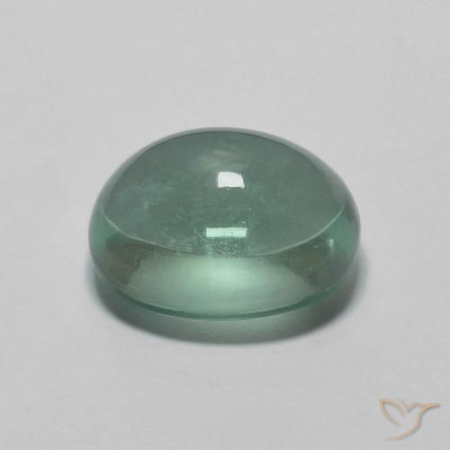 9,17 ctw natürlicher Bläulich-grün Fluorit, Oval, Transparent