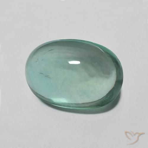 9,17 ctw natürlicher Bläulich-grün Fluorit, Oval, Transparent