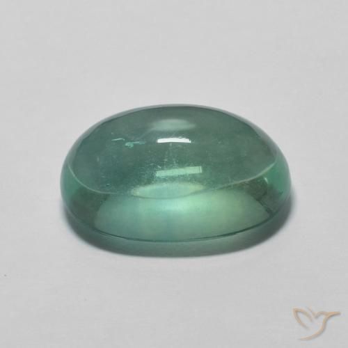 9,17 ctw natürlicher Bläulich-grün Fluorit, Oval, Transparent
