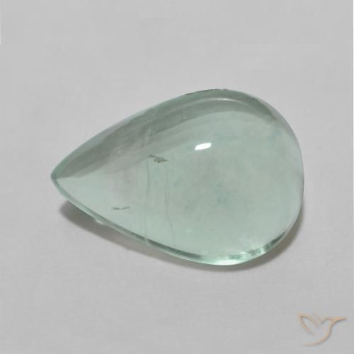 4.20ct Natürlicher mintgrün Fluorit, Birnenform, Transparent