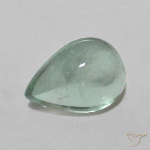 9,17 ctw natürlicher mintgrün Fluorit, Birnenform, Transparent
