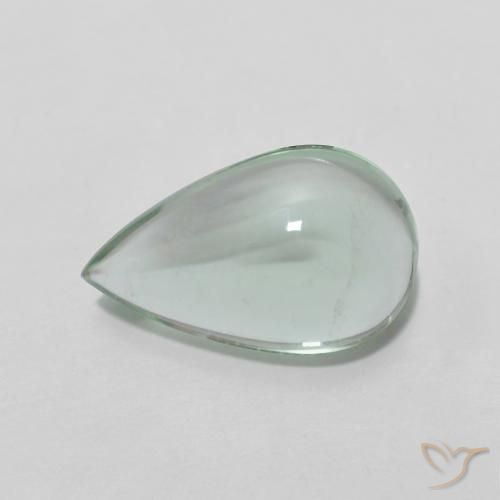 3.50ct Natürlicher Sehr helles Gelbgrün Fluorit, Birnenform, Transparent