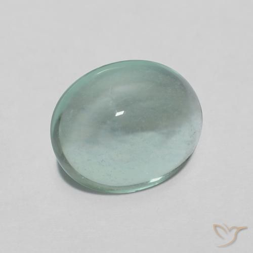 9,17 ctw natürlicher Sehr helles Blaugrün Fluorit, Oval, Transparent