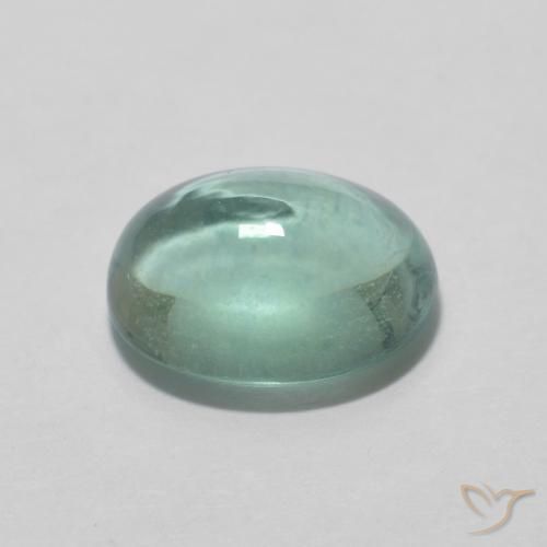 9,17 ctw natürlicher Sehr helles Blaugrün Fluorit, Oval, Transparent