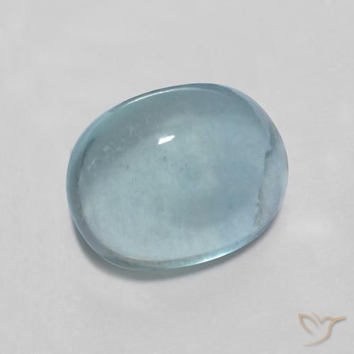 9,17 ctw natürlicher Hellblau Fluorit, Oval, Transparent