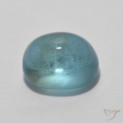 9,17 ctw natürlicher hellblau-grün Fluorit, Oval, Transparent