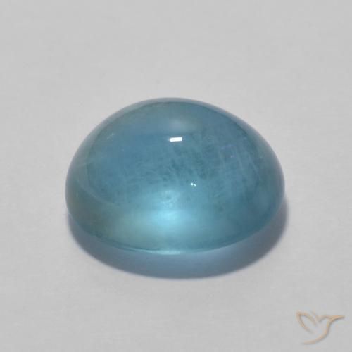 9,17 ctw natürlicher hellblau-grün Fluorit, Oval Schliff, Transparent