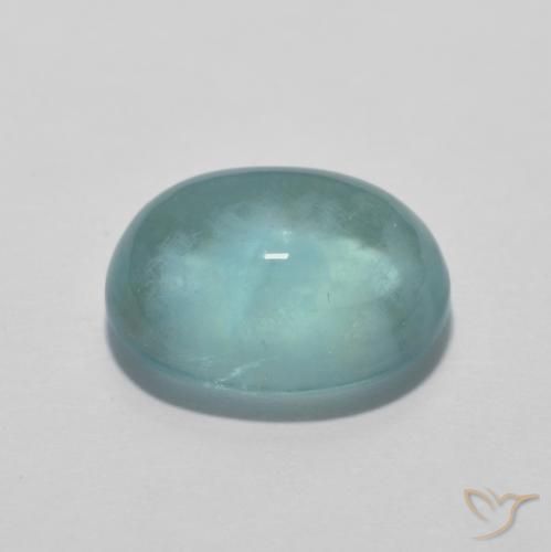 9,17 ctw natürlicher Light Bluish Turquoise Fluorit, Oval, Transparent