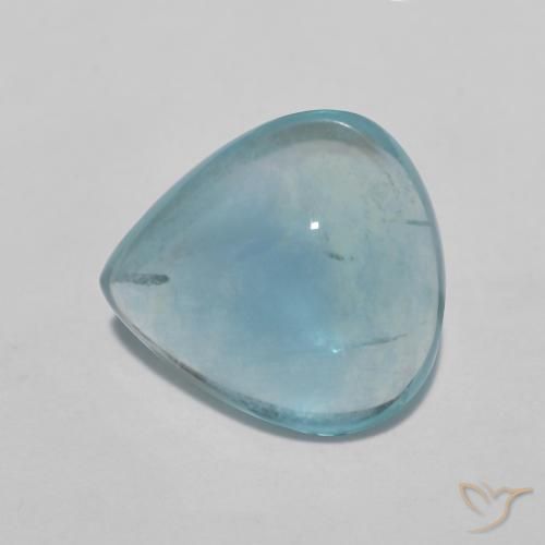 9,17 ctw natürlicher Blau-grün Fluorit, Birnenform, Transparent
