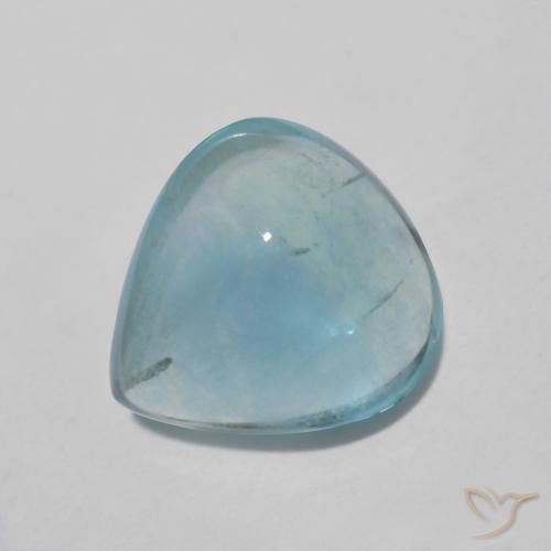 9,17 ctw natürlicher Blau-grün Fluorit, Birnenform, Transparent