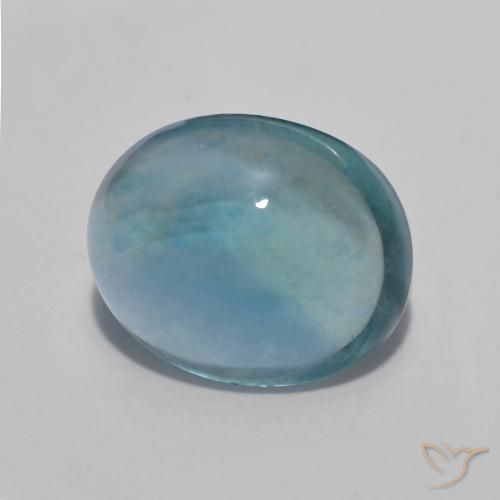 9,17 ctw natürlicher Blaugrün Fluorit, Oval, Transparent